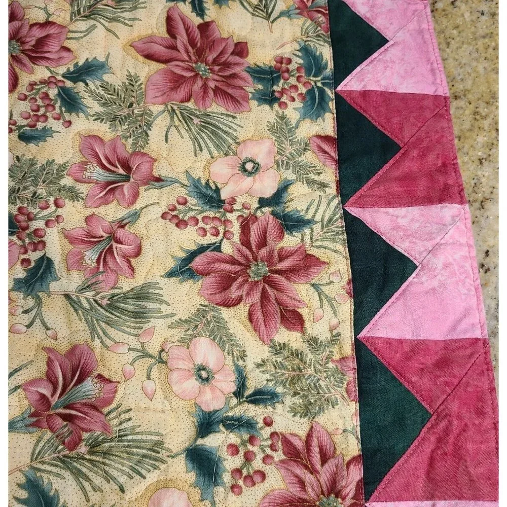 Pink Poinsttia Floral 40x19.5
